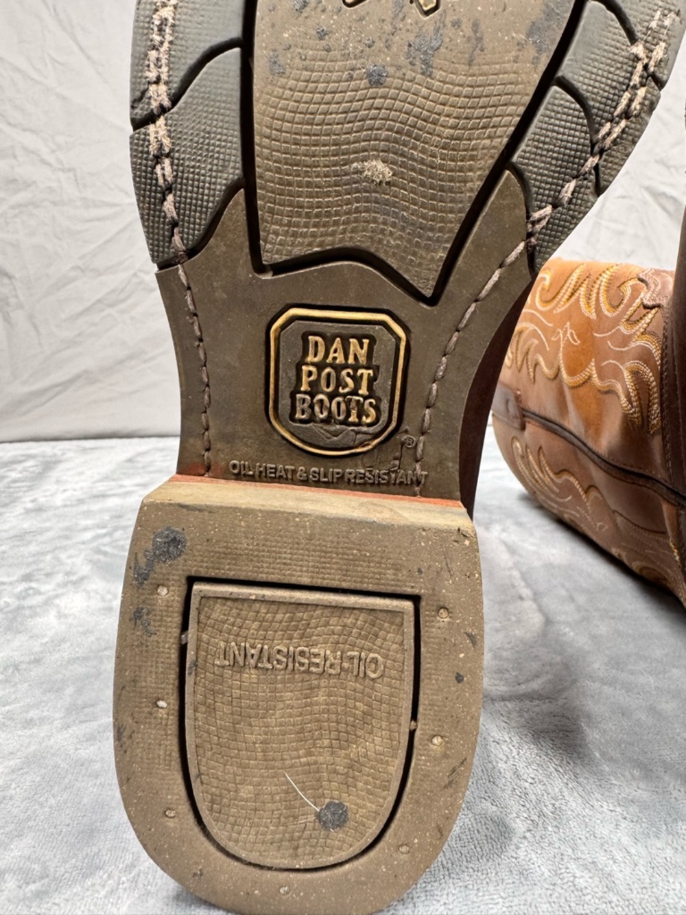 Dan Post Work Welt Brown Oil Resistant Boots - Picture 9 of 12